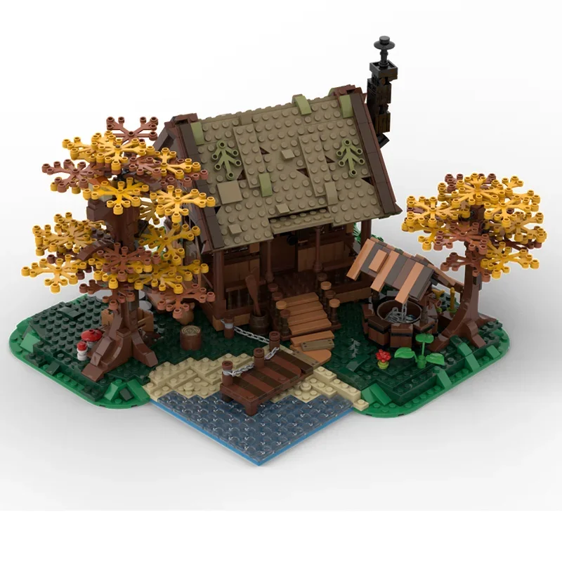 Stadt Street View Serie Medieval Modular MOC Baustein Familie Kabine DIY Modell Montage Spielzeug Desktop Display Geschenke Image