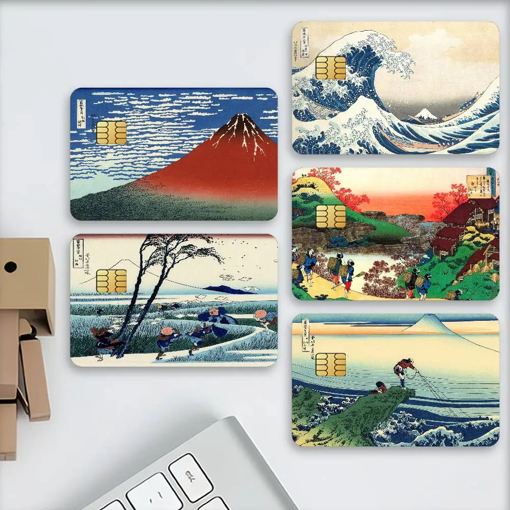 Art K-Katsushika Hokusai Kreditkarten-Aufkleber, Skin für Bank-Debit, dekorativer Schutz, kratzfest, Geschenk, 4 Stück Image