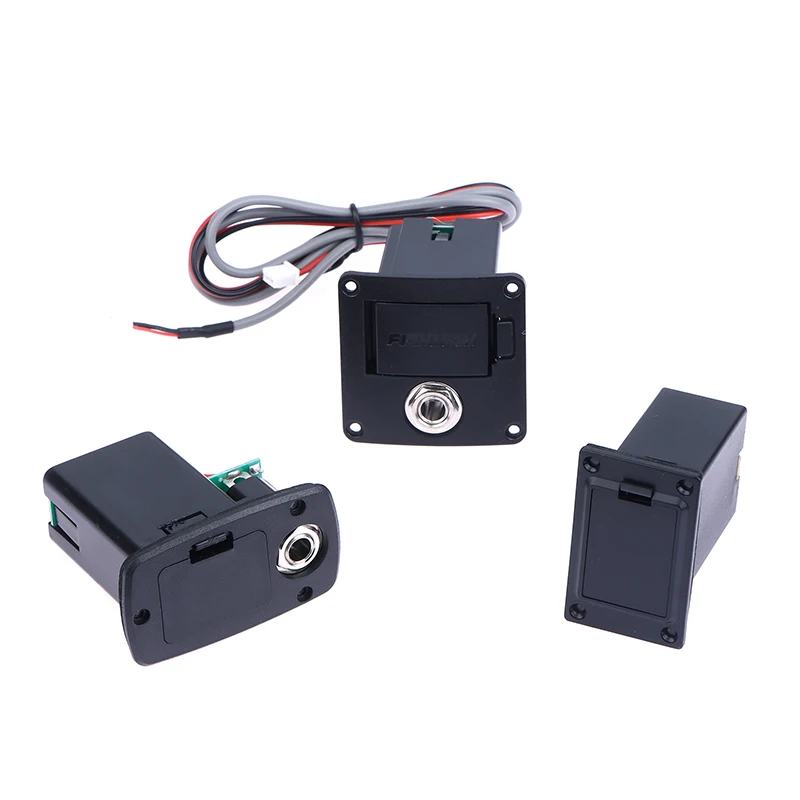 DIY-Zubehör 9V Batteriegehäuse-Halterung Abdeckung Box Schwarz für Akustikgitarre Bass Tonabnehmer Essentielles Gitarrenteile-Set Image
