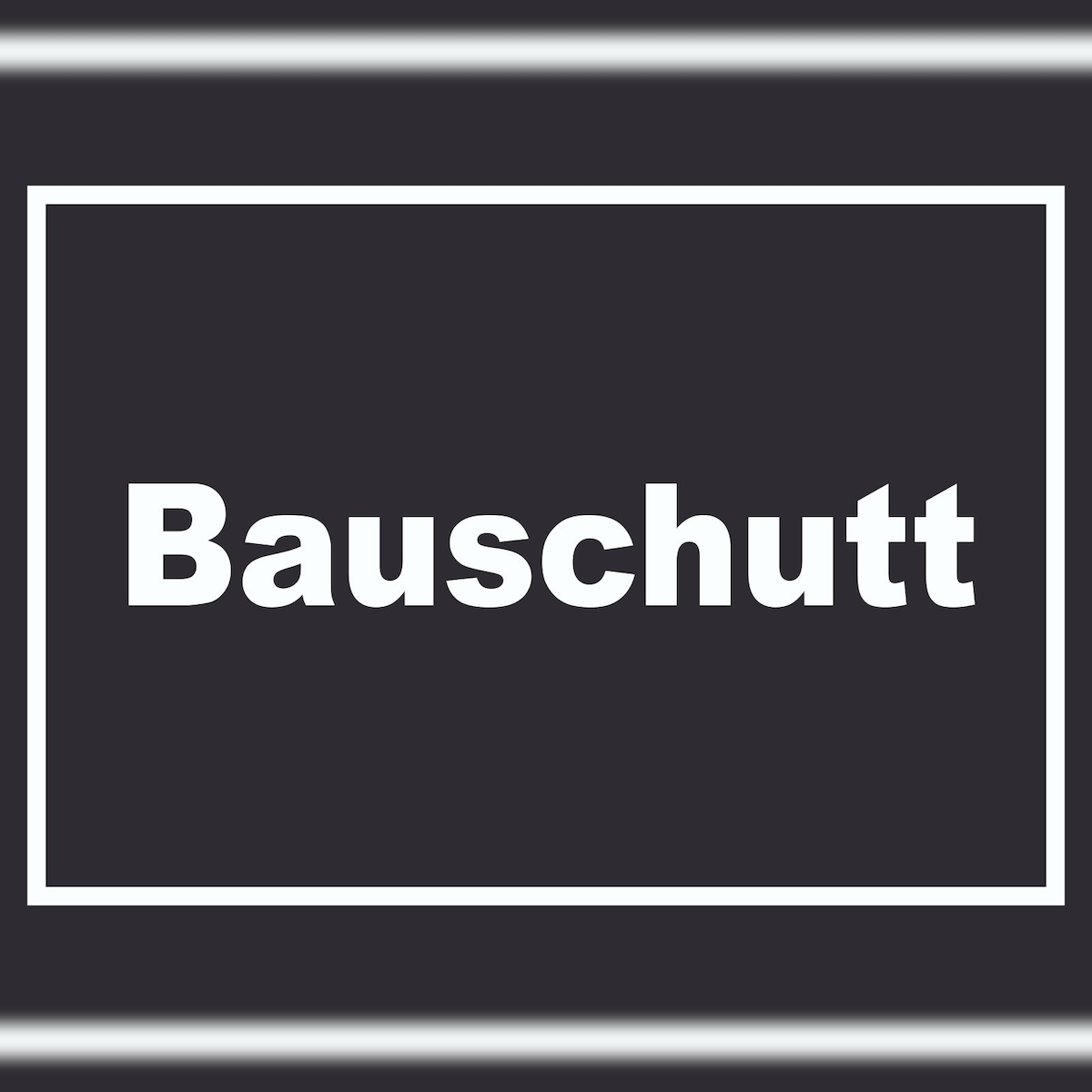 HB-Druck Bauschutt Mülltrennung Schild mit Text waagerecht A2 Rückseite selbstklebend Image