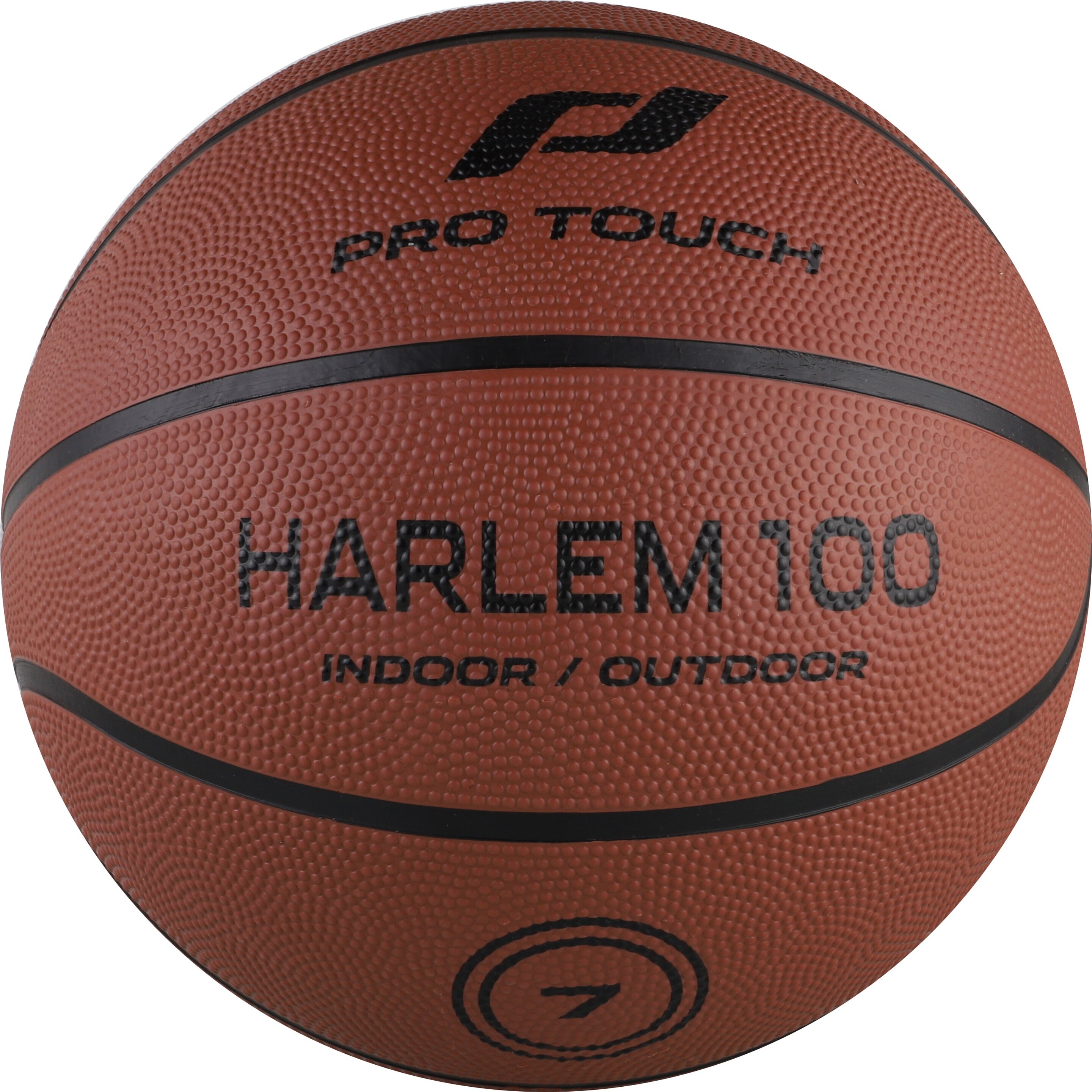 Basketball PRO TOUCH "HARLEM 100" Gr. 7, braun, schwarz, Bälle, 7, Synthetik, für Erwachsene, für Training und Freizeit, robuste Verarbeitung