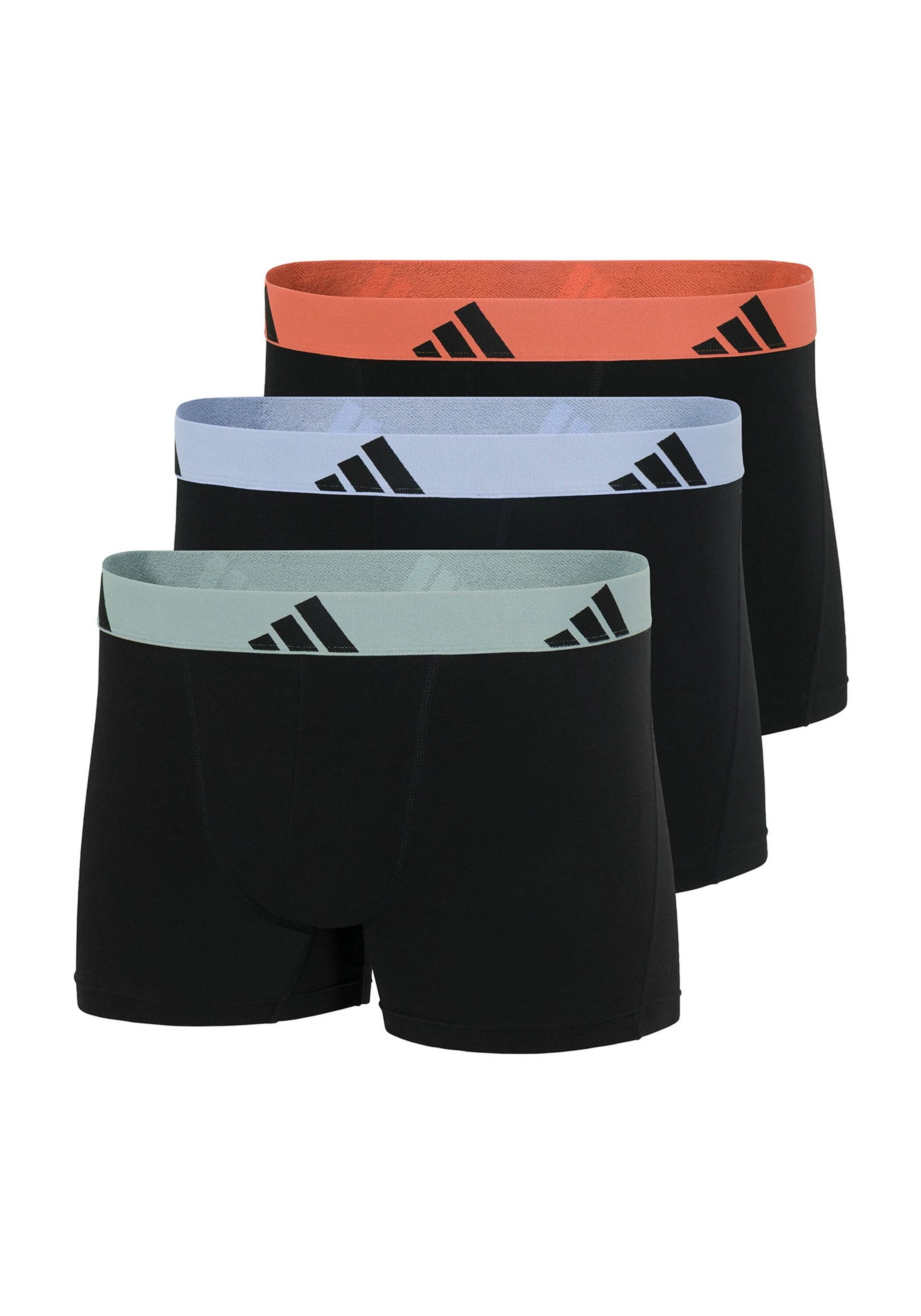 Boxershorts ADIDAS ORIGINALS "Boxershort 3er Pack", Herren, Gr. XL, bunt (schwarz, blau, rot), Obermaterial: 95% Baumwolle CO. 5% Elasthan EL., Unterhosen