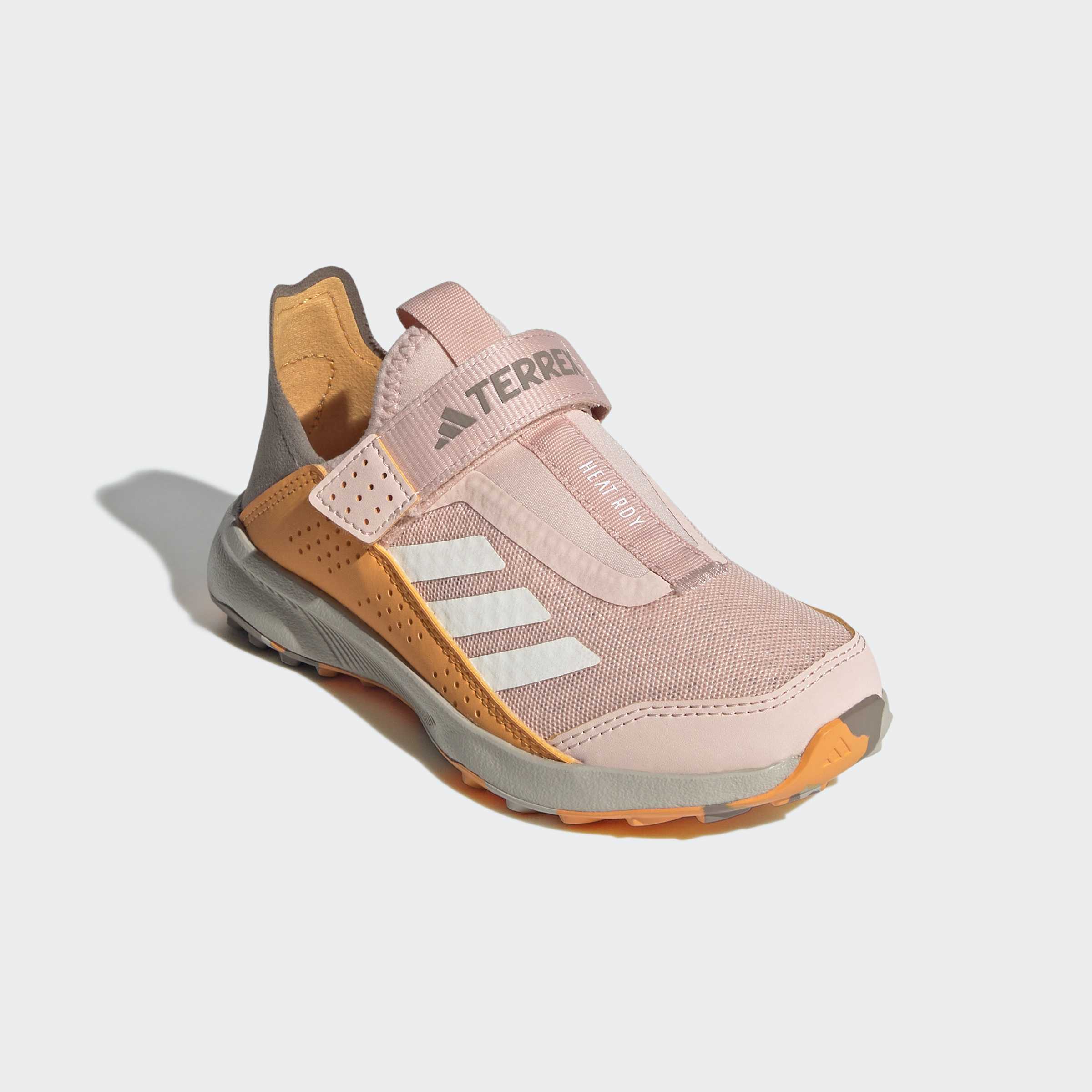 Wanderschuh ADIDAS TERREX "VOYAGER 21 SLIP-ON TRAVEL", Kinder, Gr. 38, blush pink, sanftes weiß, pure tangerine, Synthetik, Textil, Schuhe Wanderschuh, für Kinder & Jugendliche