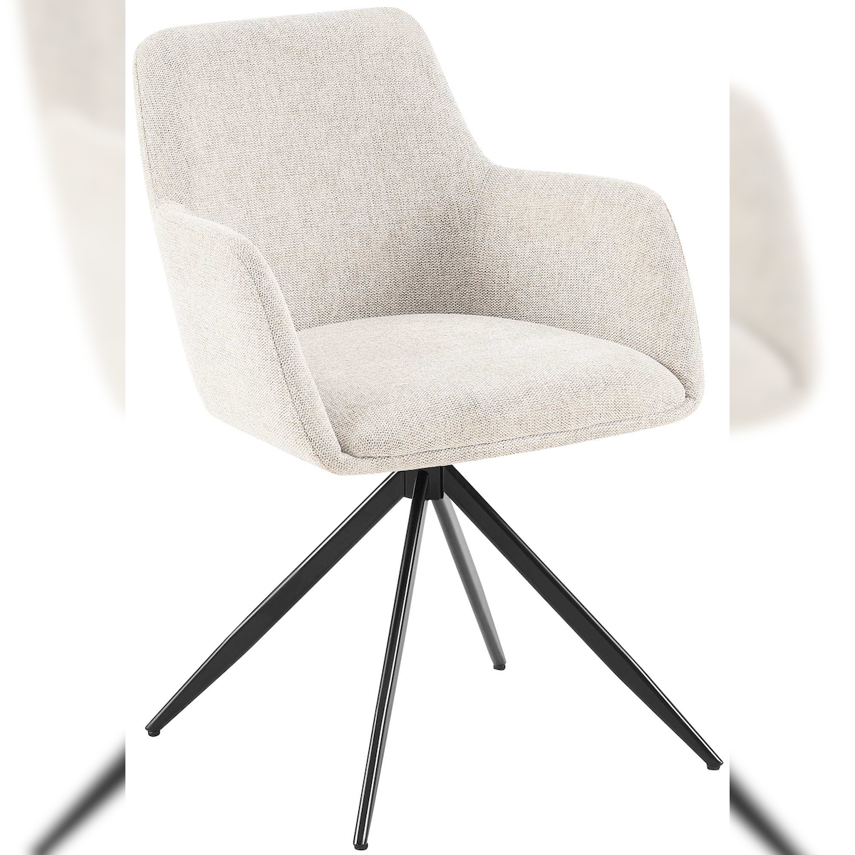Proregal CHEFGASTRO Esszimmerstuhl SANTA BARBARA Stoff HxBxT 81x56x62cm Stoff Creme Küchenstuhl