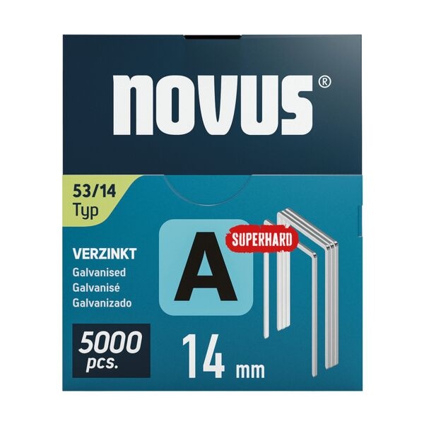 Novus Heftklammern Feindrahtklammer A Typ 53 14 mm 5000 Stück silber Image