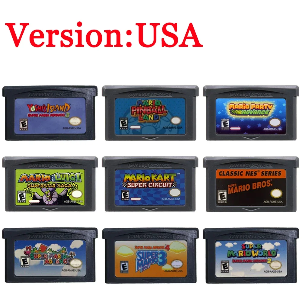 Cartouche de jeu GBA, série de cartes de console de jeu vidéo 32 bits, Super Advance Super Bros Kart pour GBA/SP/DS