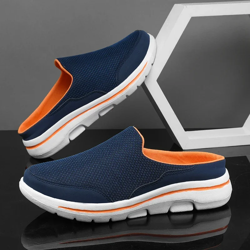 2025 Pantofole da uomo Estate Traspirante Pantofole da casa per interni Uomo Scivoli con fondo spesso Moda Coppia Scarpe da passeggio Plus Size 39-48