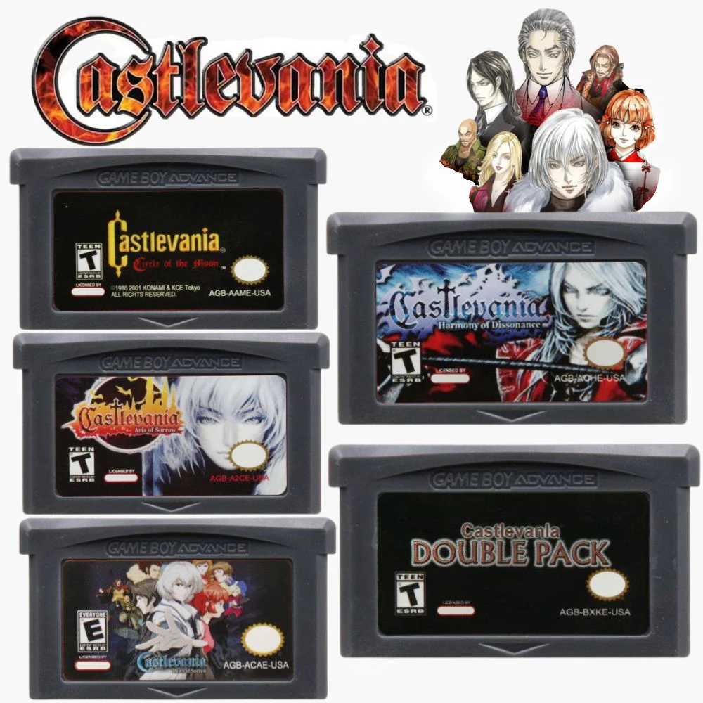 Cartouche de jeu vidéo Castlevania GBA, série de jeux vidéo, carte mémoire pour console de jeu 32 bits, Asia of Sorrow Dissonance pour GBASP NDSL
