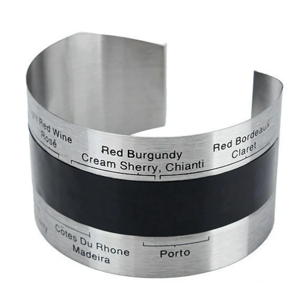 Weinkragen-Thermometer, Bar-Getränkethermometer, Clip-On-Flaschenthermometer mit LCD-Anzeige für Champagner, Bier und Wein Image