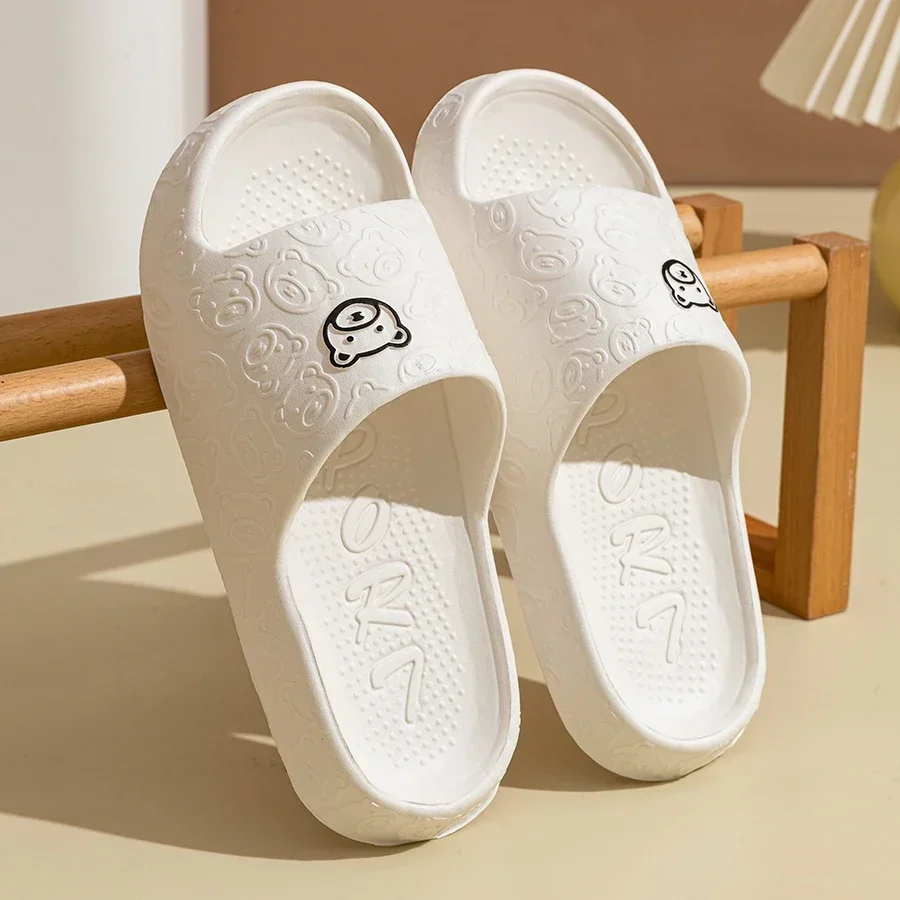 Männer Hausschuhe Sommer Mode Printting Little Bear Sandalen Indoor Badezimmer Nicht-slip Weiche Frauen Schlafsaal Casual Schuhe Paar