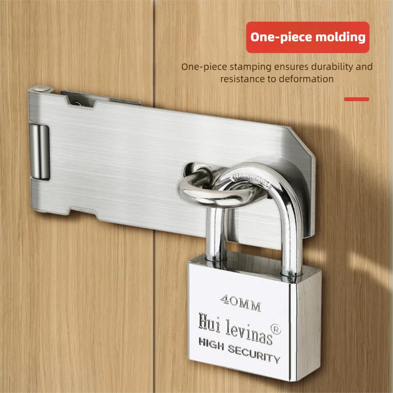 Edelstahl-Vorhängeschloss für den Haushalt, Diebstahlschutz, wasserdicht, rostfrei, Schlafsaalschloss für Schließfächer – langlebige Sicherheit Image
