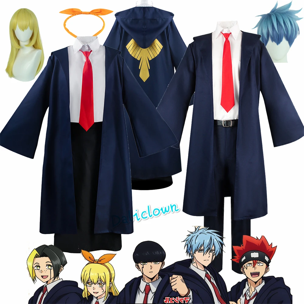 Anime Mashle Cosplay Mash Lemon Varita Abel Lance Cosplay Kostüm Frauen Männer Mashle Magie und Muskeln Mantel Cloack Uniform Anzug Image