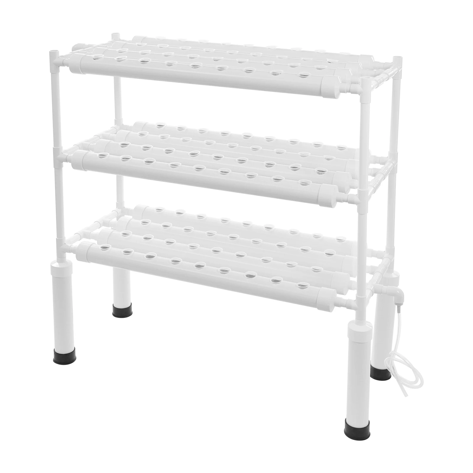Hydrokultur-Anbausatz mit 108 Pflanzlöchern, Ausrüstung für Garten, Gemüse und Kräuter, PVC-Rohranbau, 3 Schichten Image