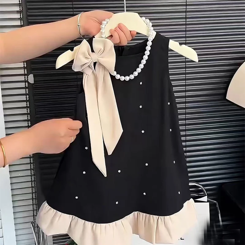 Mädchenkleid Sommermode 2025 Neuer Koreanischer Stil Ärmelloses Kinderkleid Modisch Locker und Vielseitig Prinzessinnen-Stil Image