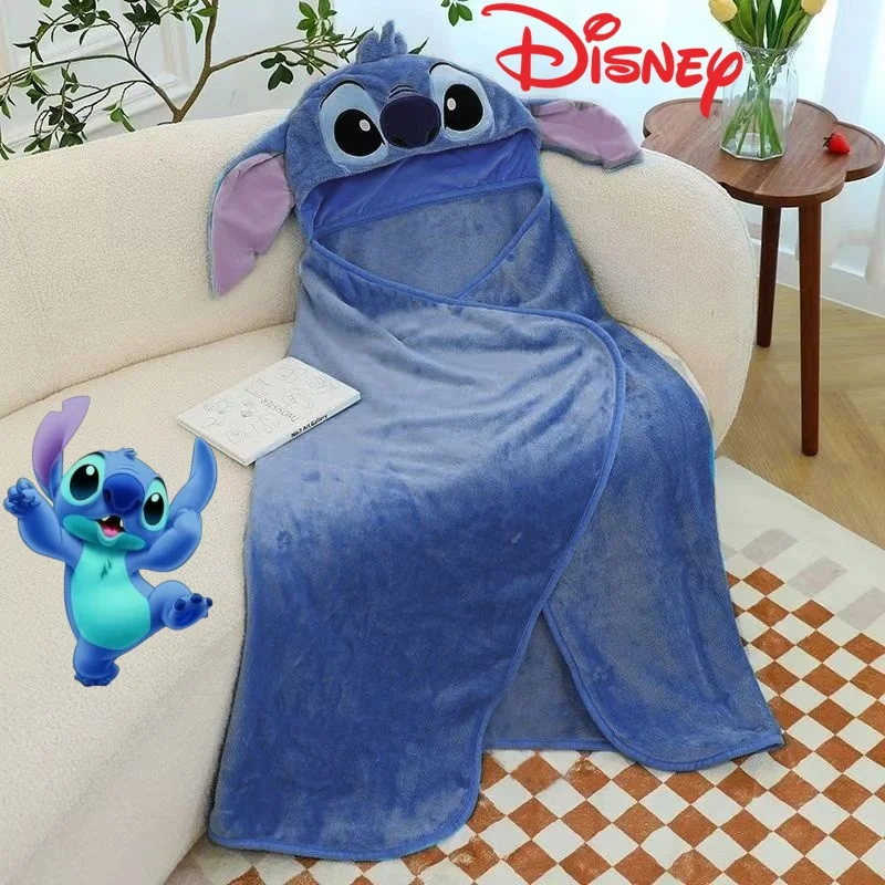 Disney Lotso Winnie the Pooh Stitch Niedlicher, kreativer Cartoon-Musterdruck, modischer Umhang, Kapuzendecke für Klimaanlage, Nickerchen, Kapuzendecke Image