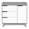 Babyletto Hudson 3-Drawer Changer Dresser, KD w/Removable Changing Tray in Grey/White