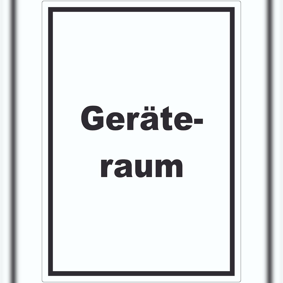 HB-Druck Geräteraum Aufkleber mit Text Schuppen hochkant A8 (52x74mm) Image