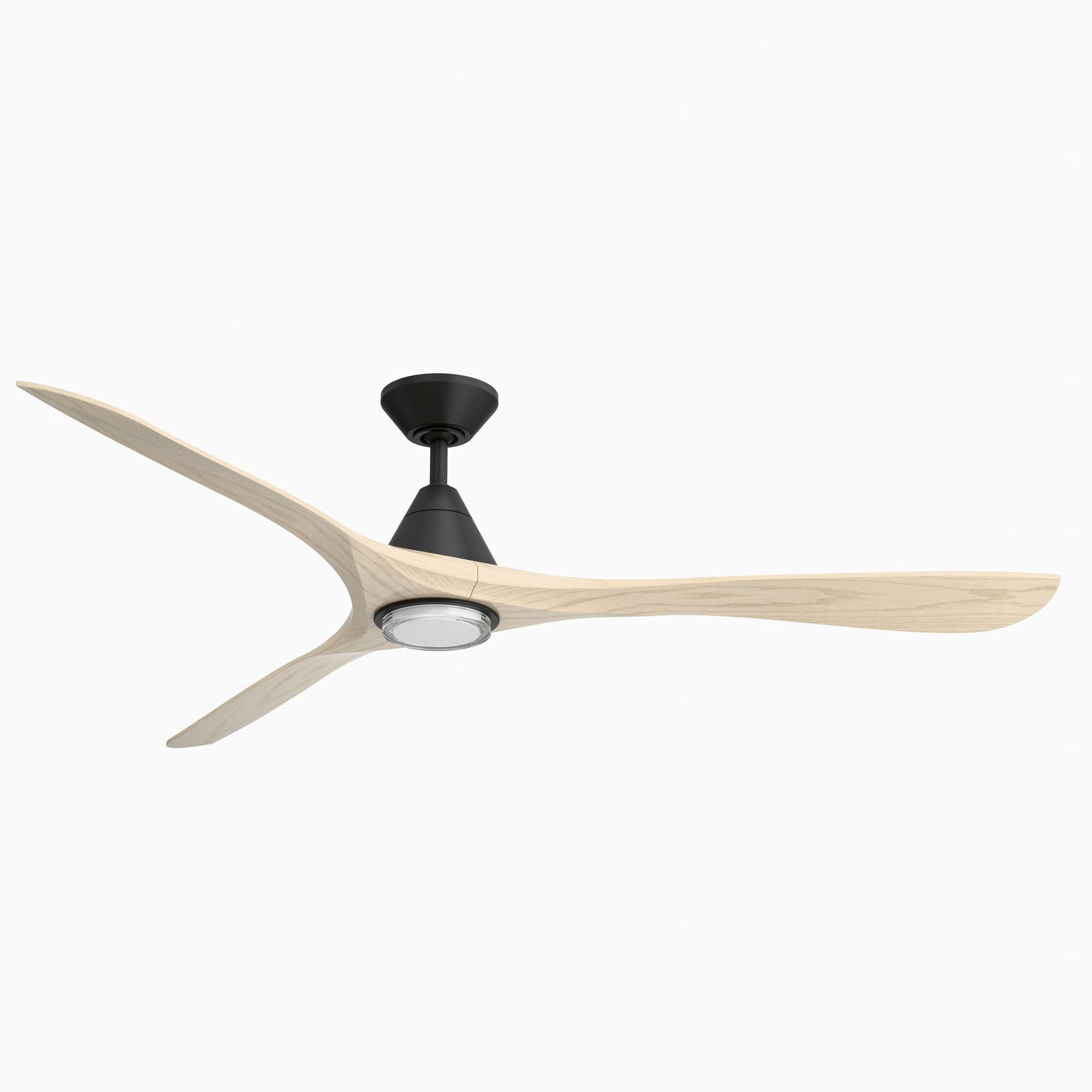Modern Forms Carve 72 Inch Ceiling Fan with Light Kit - FR-D2504-72L-MB/WO