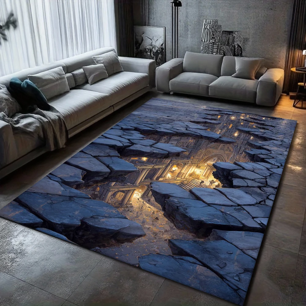 3D Illusion Rug Deep Hole Design Gaming Room Home Living Room Bedroom Home Decoration Carpets Lounge room Coffee table floor mat