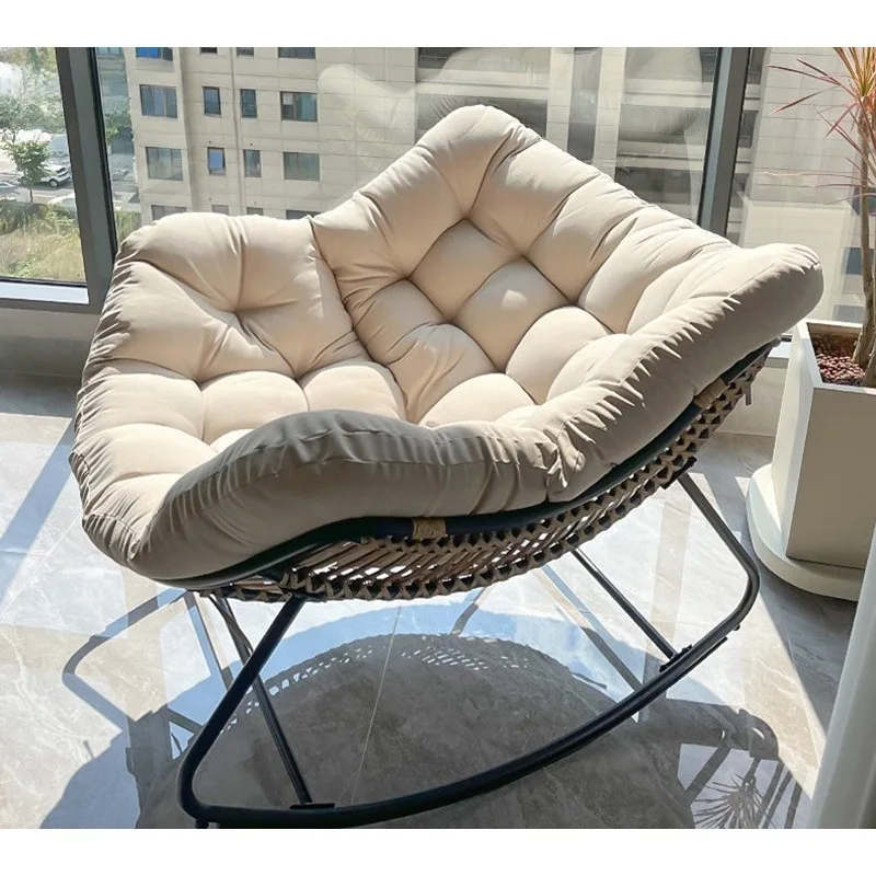 Schaukelstuhl, Schaukelstuhl, Liegestuhl, einzelnes Lazy-Sofa, Balkon, Neststuhl für Erwachsene Image