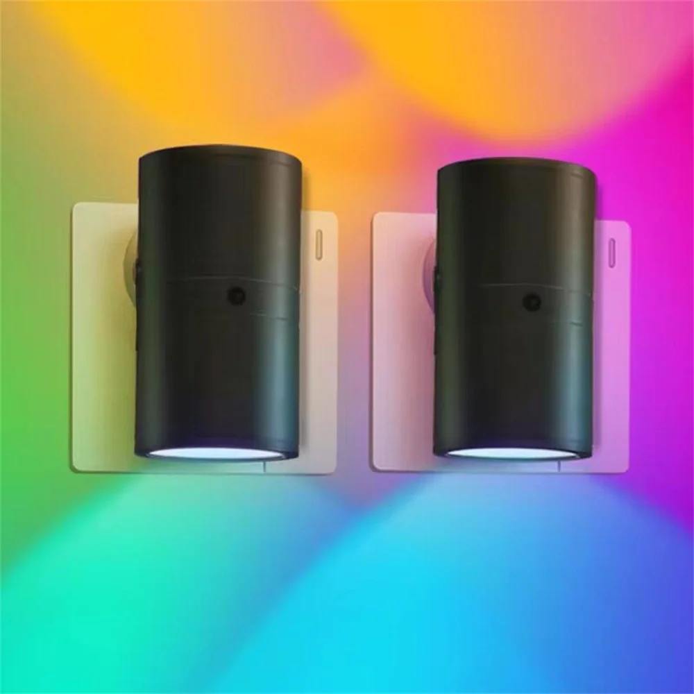 LED-Nachtlicht, Nachtlichter, in die Wand stecken, farbwechselndes Nachtlicht RGB mit Lichtsensor für Heimdekoration für Kinder, Schlaflicht