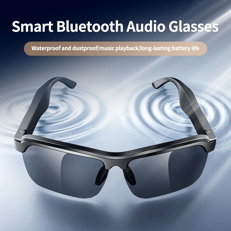AI HD Smart Brille Bluetooth Musik Brille Sprachassistent Anrufsteuerung Musik UV Polarisierte Multifunktions-Sonnenbrille Image