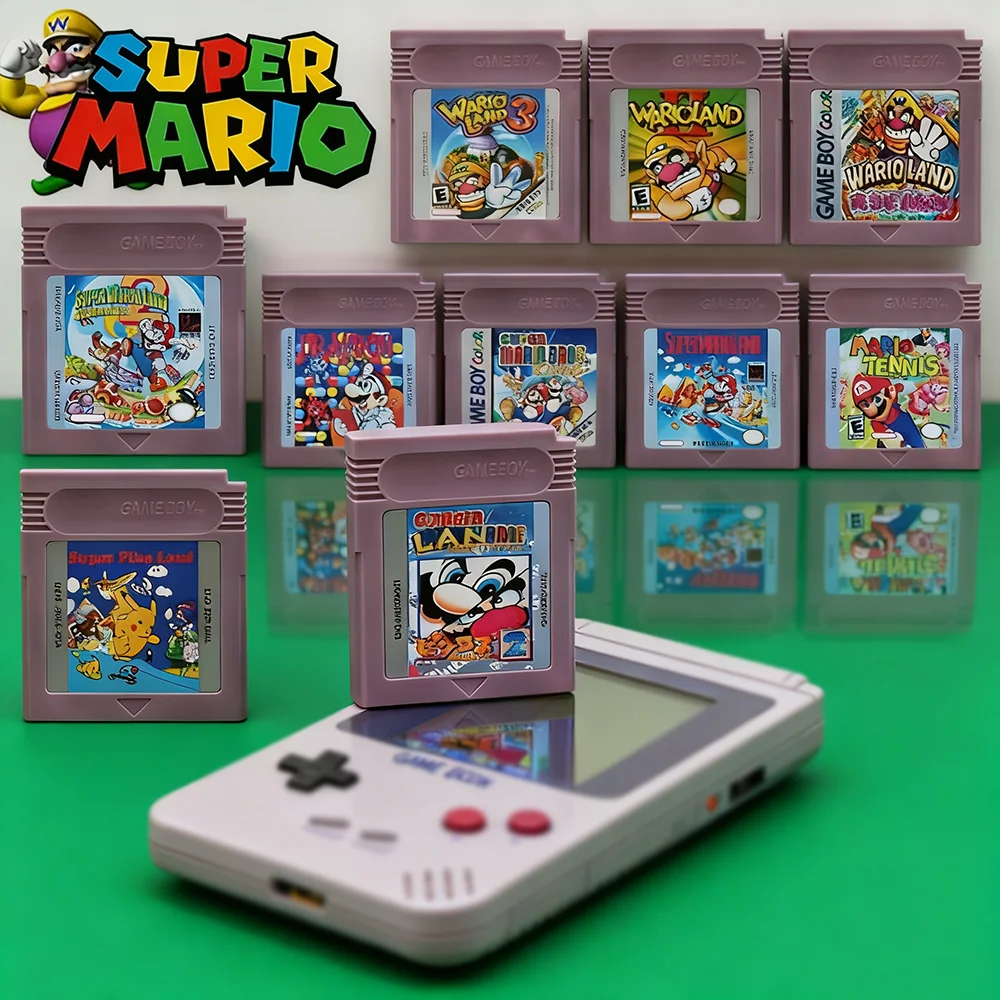 GBC 16-Bit-Spiel-Videospiel-Cartridge-Konsolenkarte Wario Land Donkey Kong Wario Land 2 Yoshi für GBC