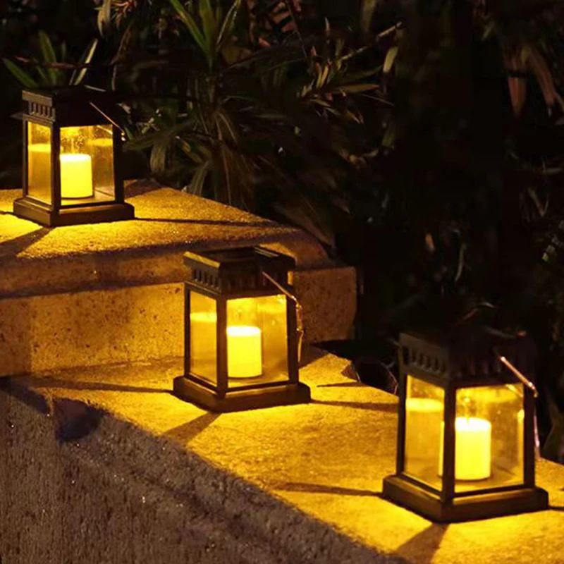 Solar Palace Laterne Garten Lampe Solar LED Kerze Licht Boden Licht Outdoor Camping Laterne Rasen Garten Dekor Weihnachten Dekor