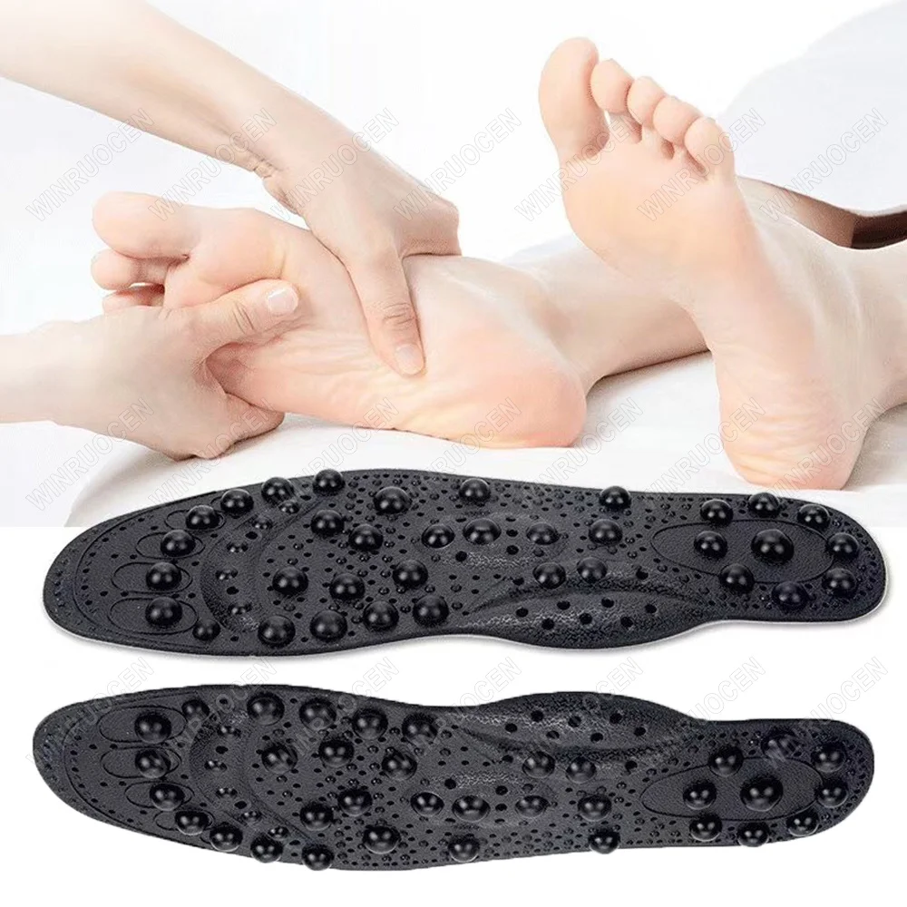 Magnetische Einlegesohlen Akupressur Massage Schuhe Schuhe Einlegesohle Einsatz Für Männer Frauen Atmungsaktive Orthopädische Anti-müdigkeit Gesundheit Pflege Image