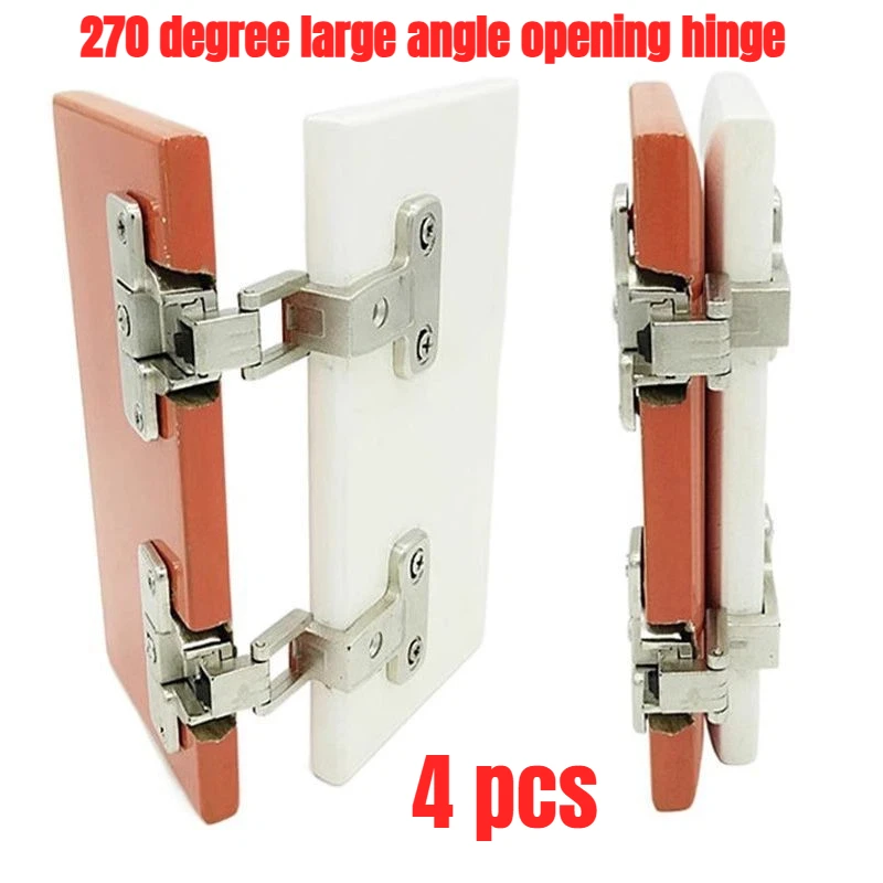 4 Stück Zinkscharniere, 270 Grad öffnend, für Küchenschrank, Bücherregal Image