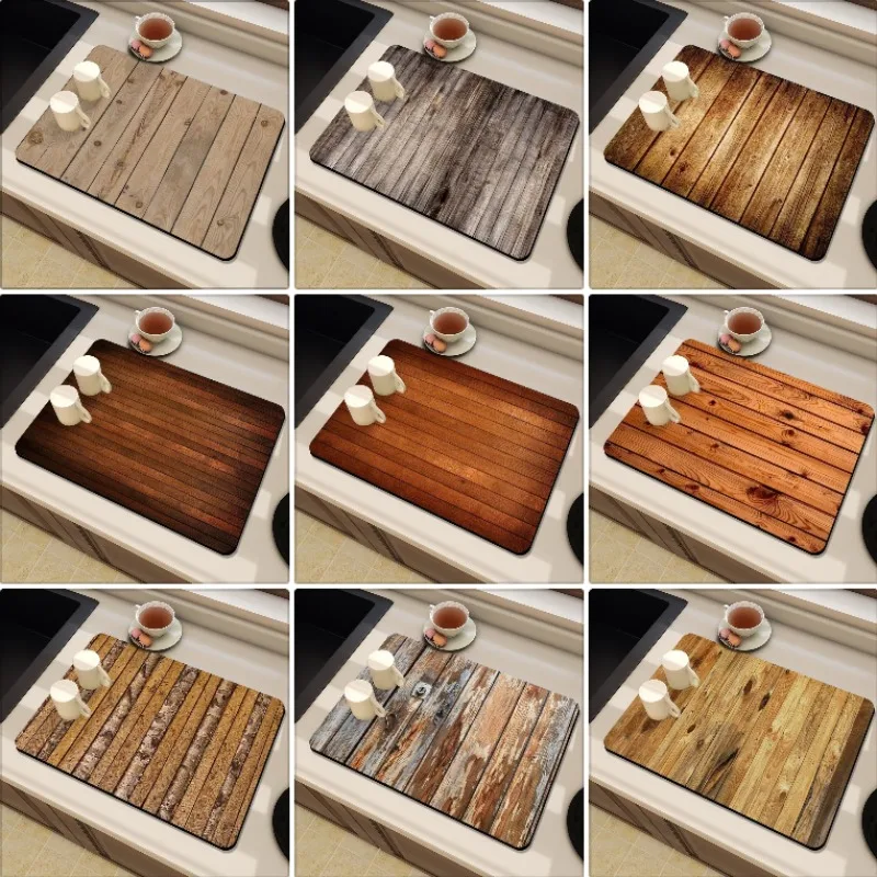 Amerikanischen stil Massivholz Druck Kaffeemaschine Ablauf Pads Geschirr Isolierung Saugfähigen Ablauf Pads Home Desktop Decor Image