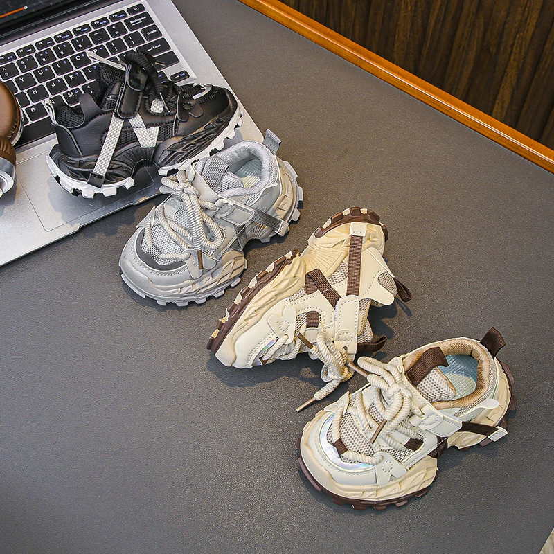 2025, Kinder-Sportschuhe, Winter, neuer Stil, für Jungen, hübsch, rutschfest, weicher Boden, bequeme Mädchen-Freizeitschuhe