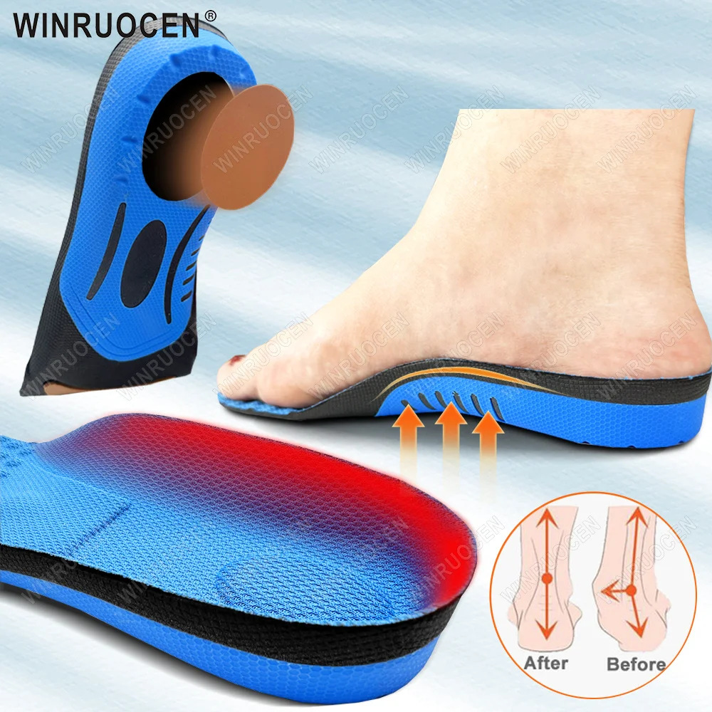 1/2 paar Sport Orthesen Einlegesohlen Plattfuß Arch Lauf Arch Support Pad Für Füße Orthopädische Valgus Vorlage Laufende Mann Frauen Image