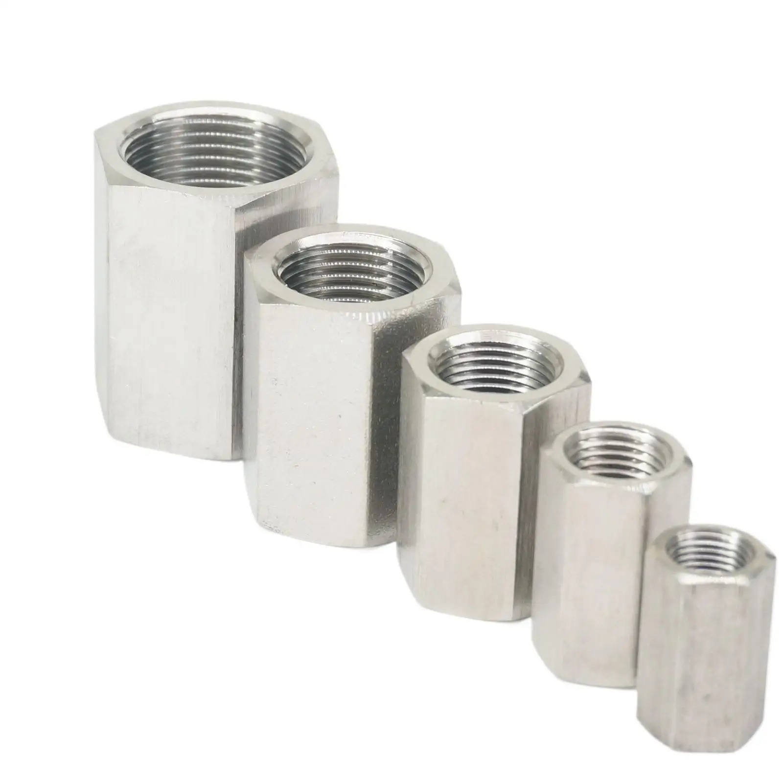 1/8 "1/4" 3/8 "1/2" 3/4 "1" BSP Weibliche 304 Edelstahl Hex Mutter Stange rohr Fittings Adapter Max Druck 2,5 Mpa Image
