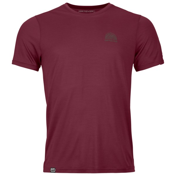Ortovox - 120 Cool Tec Mountain Stripe T-Shirt - Merinoshirt Gr M rot