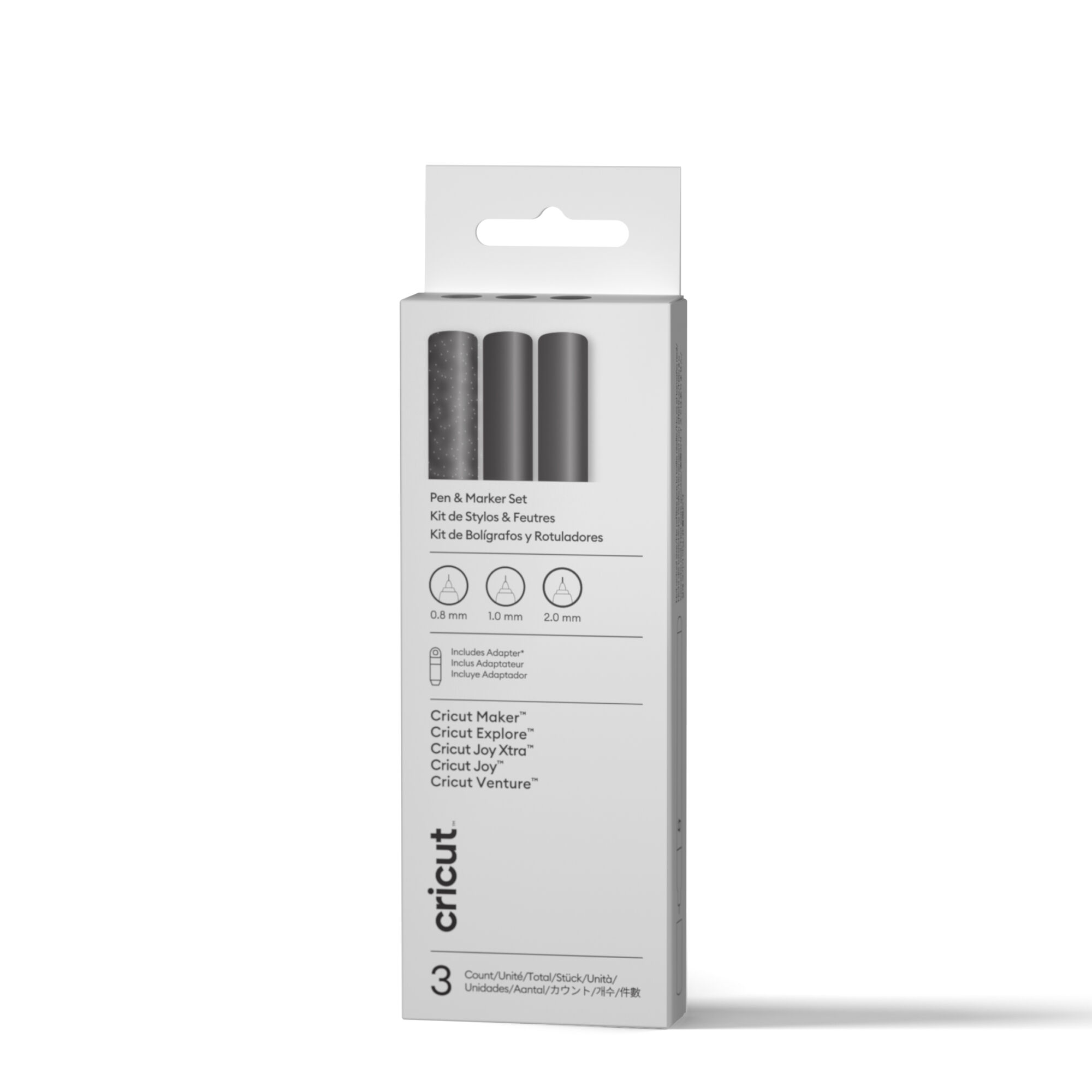 Cricut Multi Pen Set | Black | 3 Count + Adapter