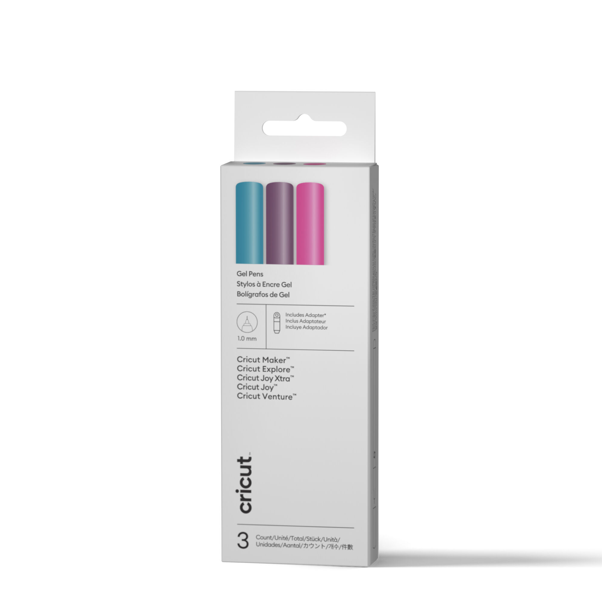 Cricut Gel Pens 1.0 mm | Peacock Sampler | 3 Count + Adapter