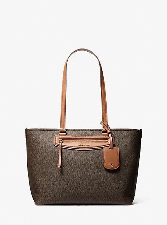 Mk Jet Set Travel Medium Signature Logo Tote Bag