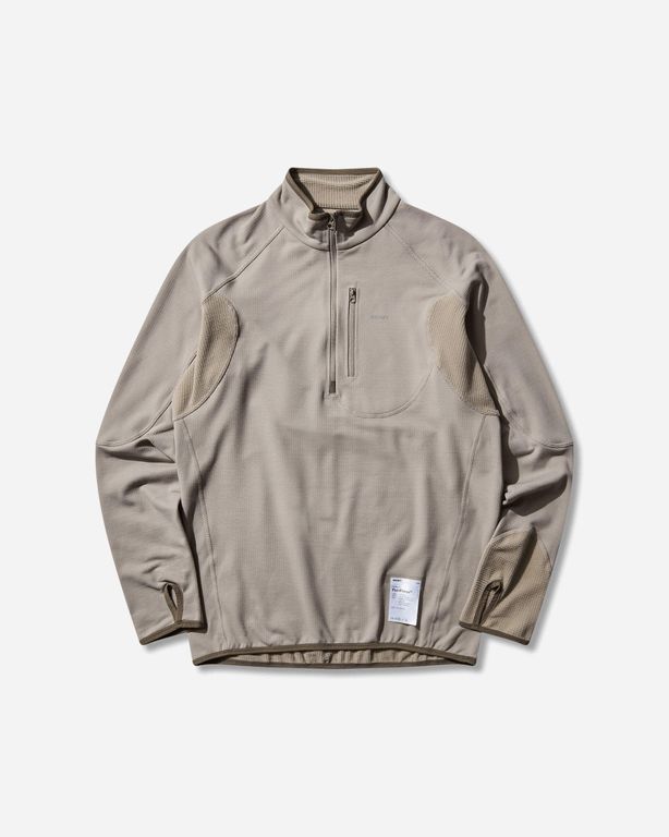 Men S Fuzzfleece Half‐zip Sweatshirt Rock Ridge - Gray - Satisfy Sweats