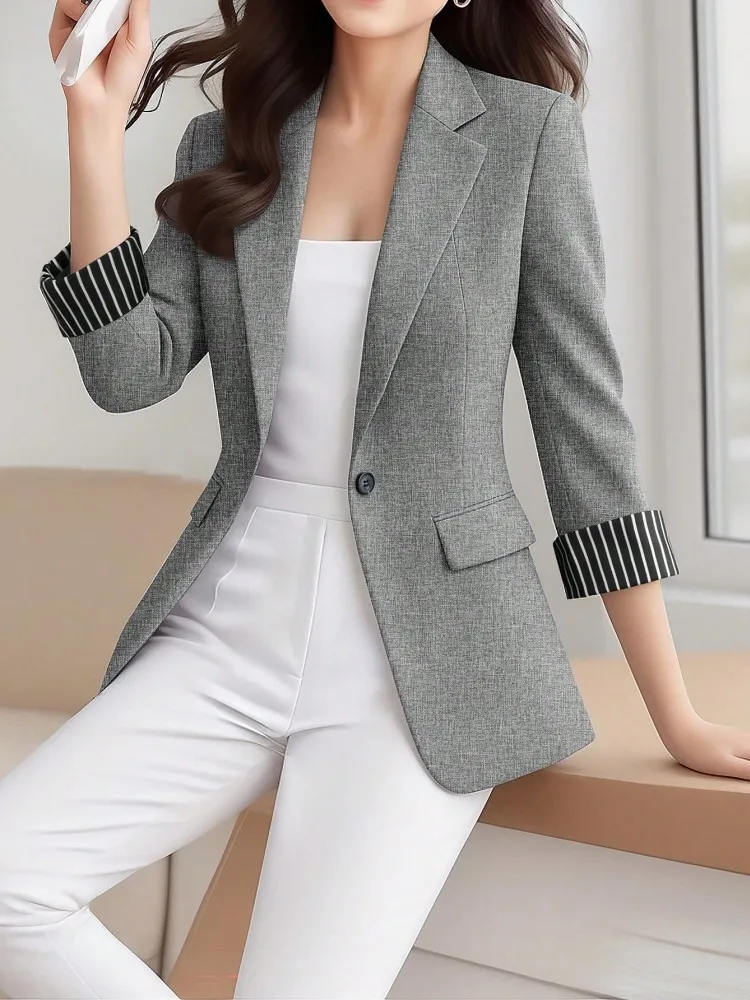 Blazer Primaverile 2026 per Donna, Giacche Casual da Donna, Novità in Cappotti e Giacche, Blazer Invernale da Ufficio a Maniche Lunghe per Donna