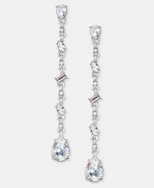 Crystal Linear Drop Earrings - White - Givenchy Earrings