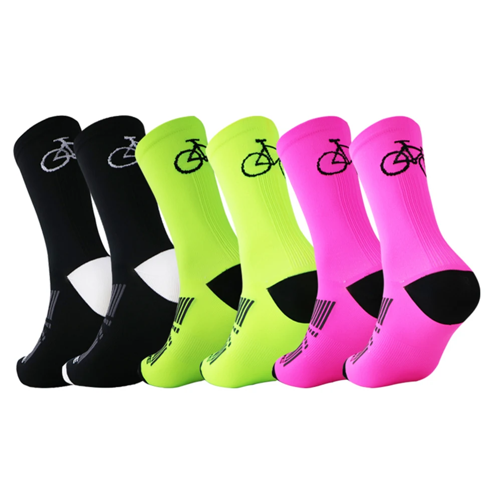 Chaussettes de sport de marque professionnelle de haute qualité chaussettes de cyclisme sur route respirantes pour hommes et femmes sports de plein air chaussettes de cyclisme de course