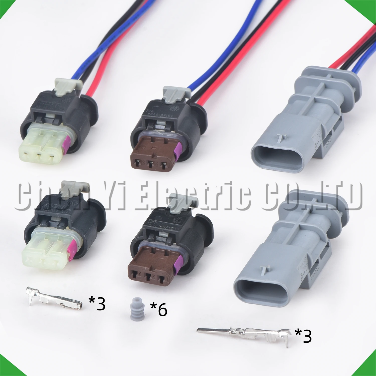 3-polige Kfz-Steckverbinder, umgekehrte Radarsonde, elektrisches Auge, Kabelbaumstecker 4F0973703A, 2-1718644-1, 2-1718652-1, 2-1703496-7 Image