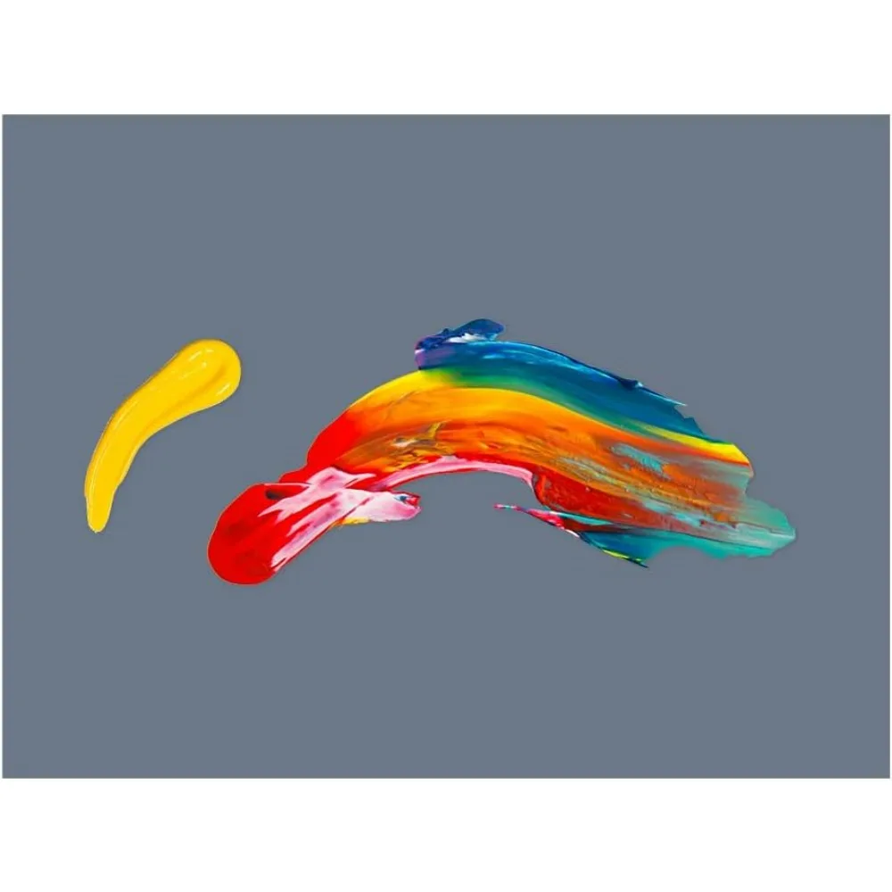 Glasfarbpalette, graue Glas-Künstlerpalette für Ölgemälde, Palette für Künstler, kratzfest, leicht zu reinigen, für präzise Farben Image