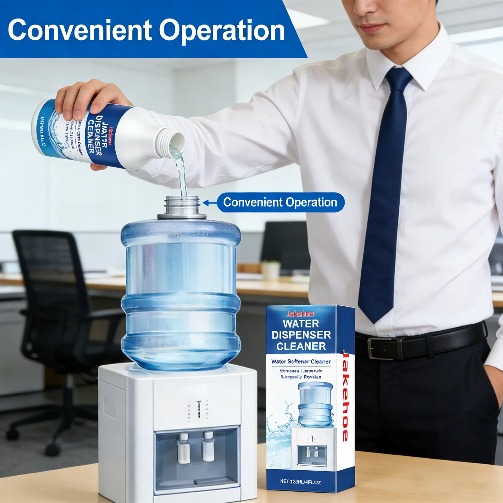 Fortschrittliche Reinigungs- und Desinfektionslösung für Wasserspender, Entfernt Biofilme, Schleim und Gerüche, Lebensmittelqualität, Hygiene für Eisbereiter und Kühler Image