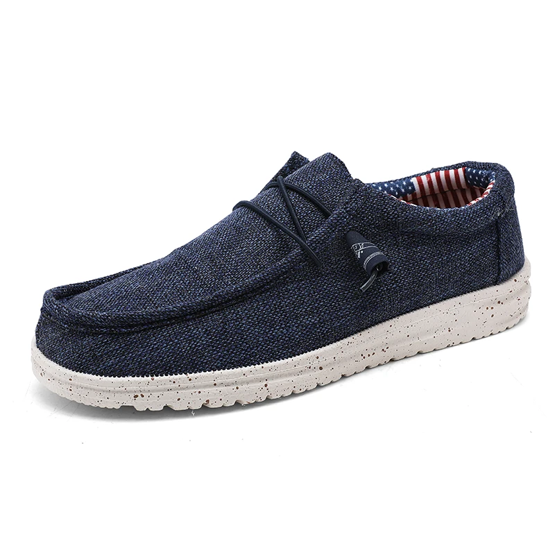 Sommer Herren Segeltuchschuhe Denim Sneakers Herren Segeltuchschuhe Atmungsaktive Mokassins Vulkanisierte Schuhe Herren Sneakers Schuhe Plus Size Image