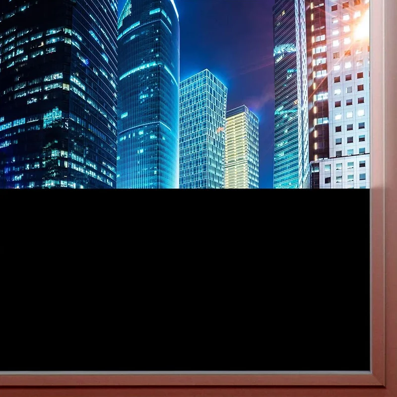 UV-FENSTERFILM, statische Fensterfolie, kein Kleber, Sichtschutzfolie für Fenster, Vinyl-Fensterfolie, Glasfolie, matte Fensterfolie für den privaten Aufkleber Image