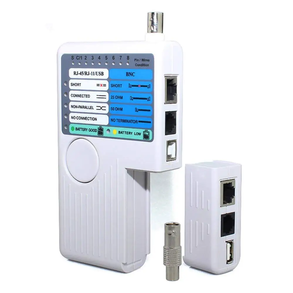 Professioneller Multifunktions-4-in-1-Netzwerkkabeltester RJ45/RJ11/USB/BNC LAN-Kabel Cat5 Cat6 Drahttester Image