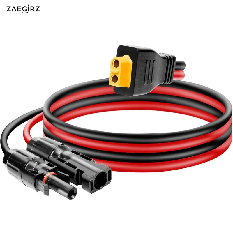 ZAEGIRZ XT60 auf Solarpanel-Kabel für Bluetti Anker SOLIX EcoFlow Delta River Allpowers R600 R1500 R2500 usw. Kraftwerke. Image