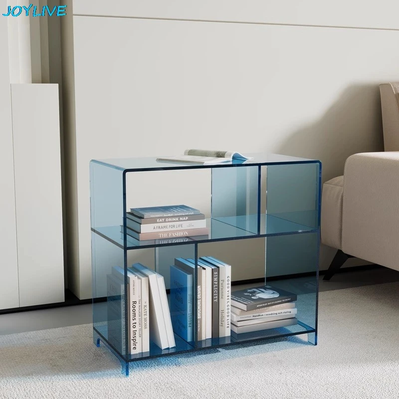 JOYLIVE Acryl-Mehrschichtregal, kleines Sofa-Seitenregal, Bücherregal, Wohnzimmer, extrem schmales Seitenschrank, niedriges Regal 2026